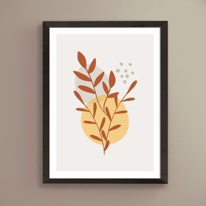 Modern Minimalist Abstract Nature Boho Wall Art Print Home Decor [No Frame]